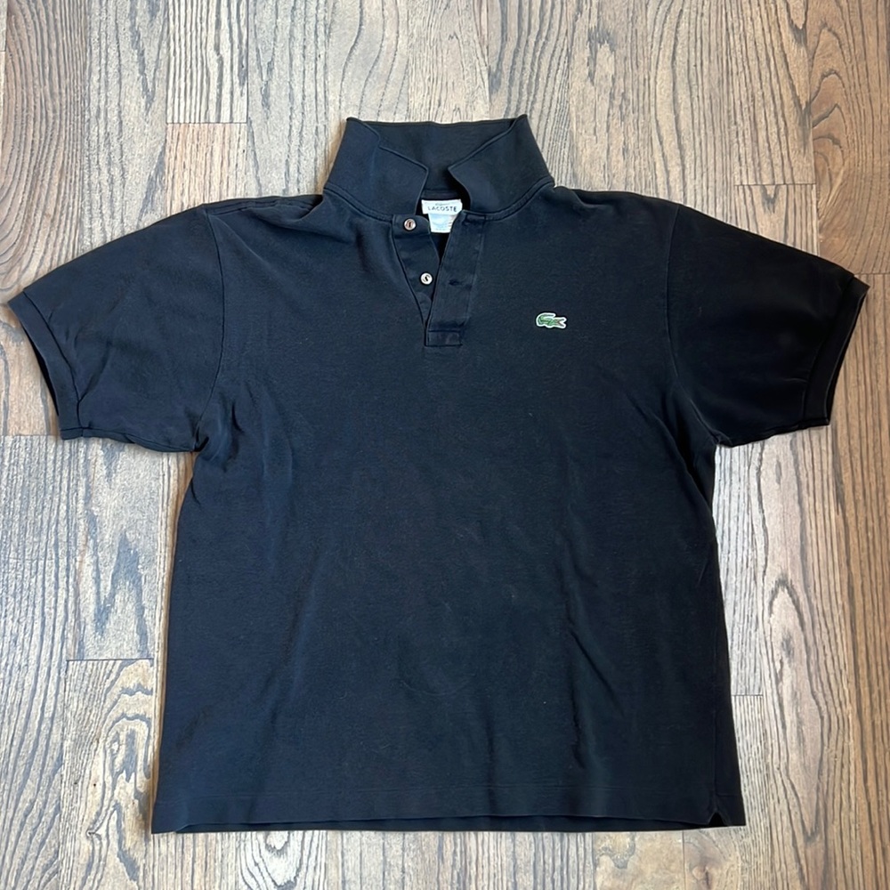 Lacoste Men’s Black Polo Size 6 (Large)